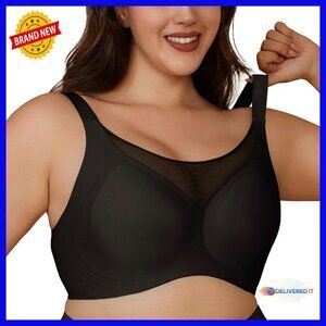 Wireless Seamless Push Up Bra Deep V Comfort No Underwire Plus Size